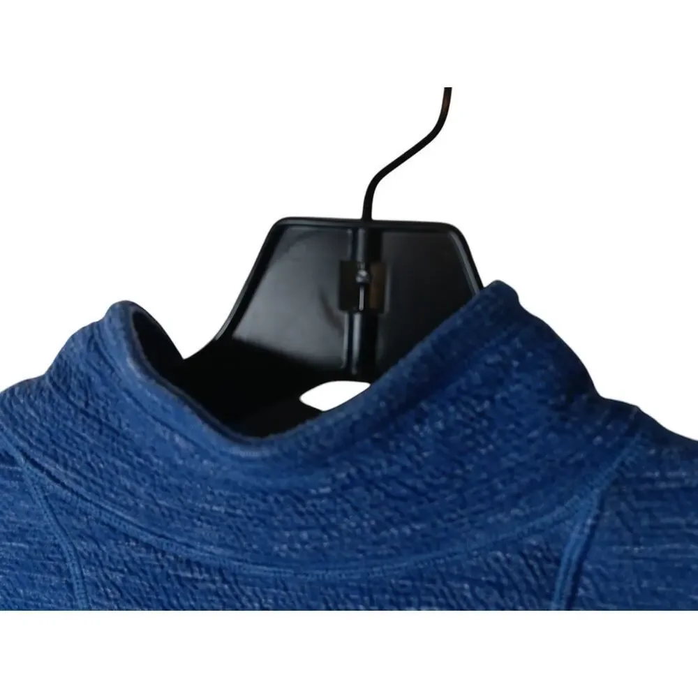 Tommy Bahama Blue Quarter Zip Sweater Dress Long Sleeve Pullover Knit M/L